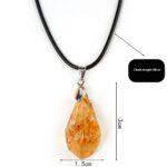 Natural Citrine Cluster Pendant Irregular Raw Stone Necklace - Image 6