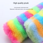 Rainbow Long Plush Cat Pillow Pet Toy - Image 4