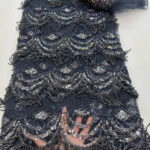 Tassel Bead Tube Lace Fabric Wedding Dress - Image 9