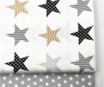 Cotton Printing Black Gray Five-pointed Star Dot Cloth Group Cotton Material - Image 4