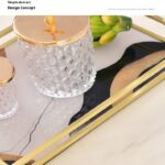 Household Model Room Living Room Coffee Table Desktop Storage Rectangular Exquisite Tray Decoration - Image 5
