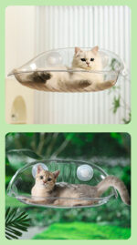 Universal Cat Climbing Frame Cat Window Sucker Hanging Bed Swing Balcony Bedside Glass Sleeping Cat Hammock - Image 9