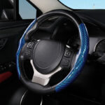 Car Carbon Fiber Pattern Glossy Car Steering Wheel Cover - Image 2