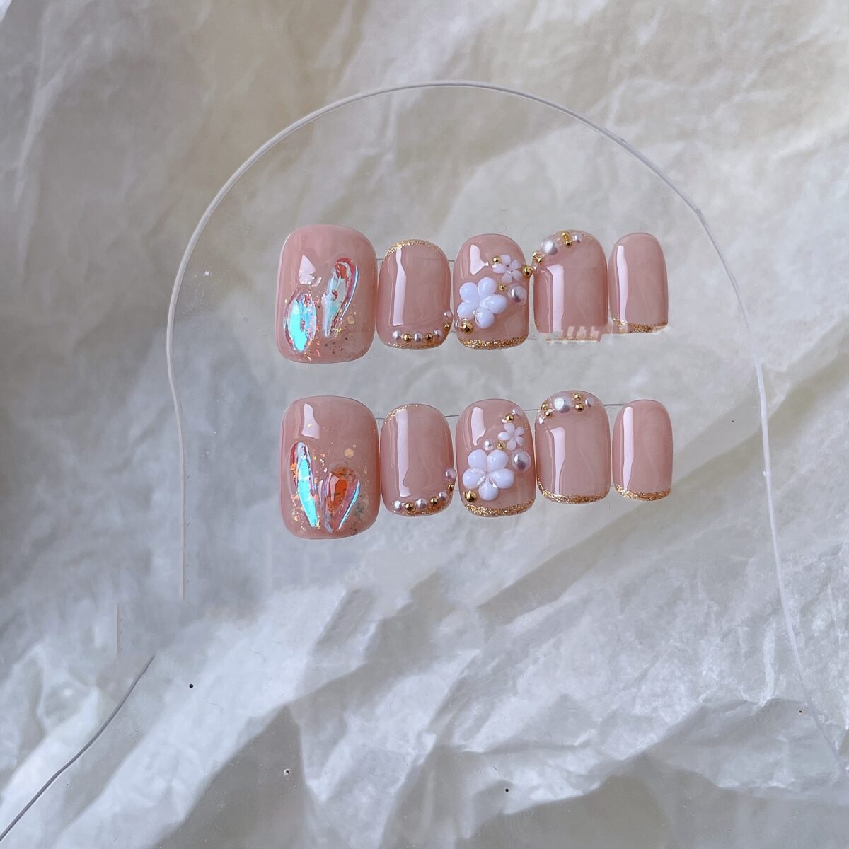 Pearl Floret Removable Nail Patch - Image 5