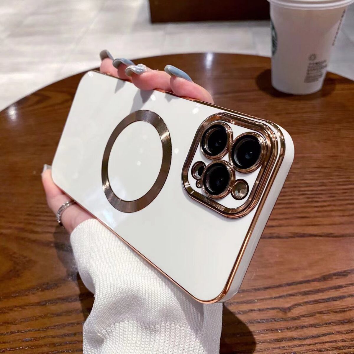 Applicable To 15 Series Solid Color Brushed 6D Electroplating Magnetic Phone Case - Image 8