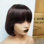 Double Drawn Human Hair Fringe Bob Wig - Image 4
