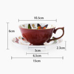 European Light Luxury Ceramic Coffee Cup And Saucer - Image 3