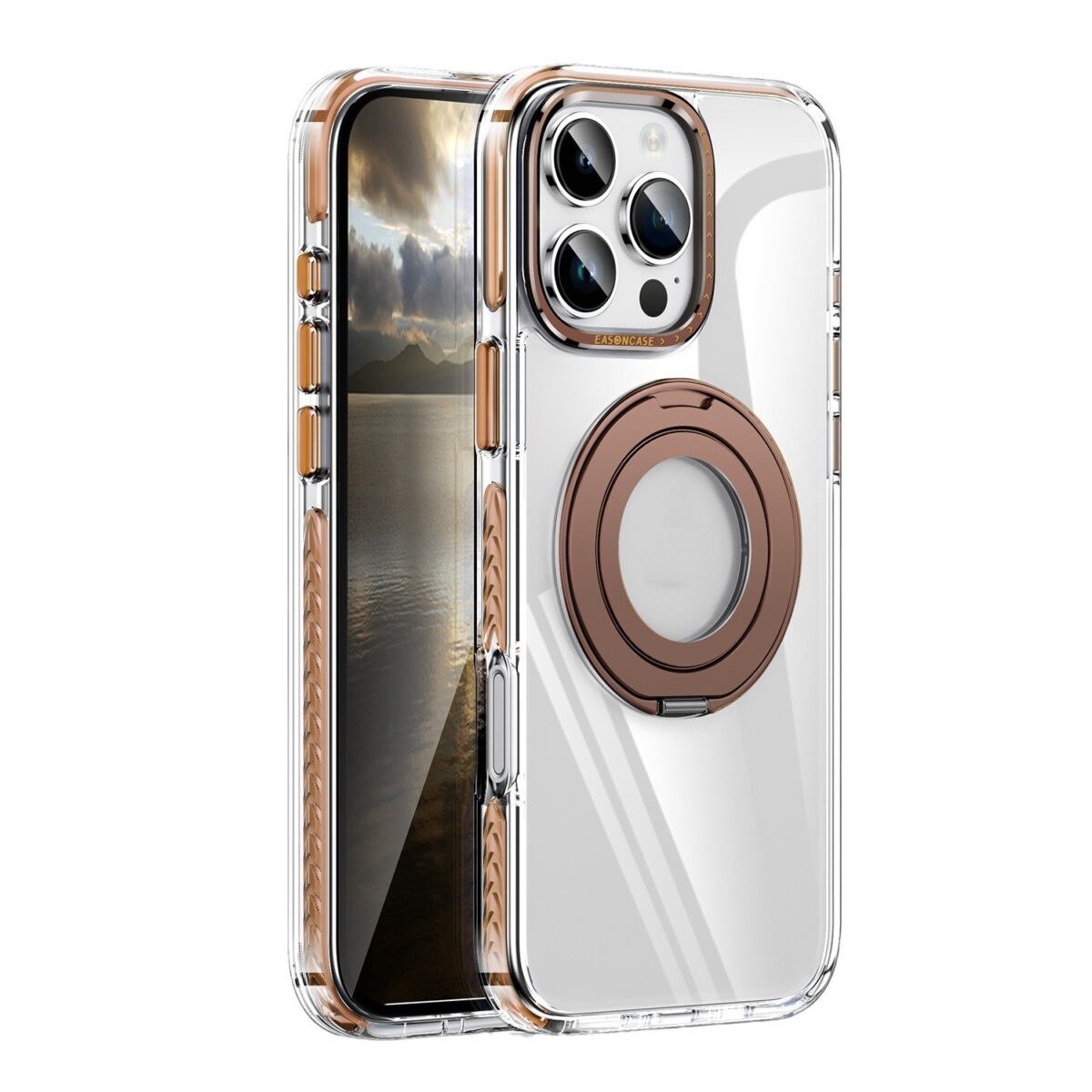Phone Case Transparent 360 Magnetic Rotating Bracket Drop-resistant - Image 5