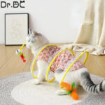 Folded Cat Tunnel S Type Cats Tunnel Spring Toy Mouse Tunnel Cat Outdoor Cat Toys For Kitten Interactive Cat Supplies