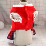 Fashionable New Year Christmas Red Plaid Dog Clothes - Image 9
