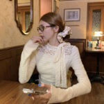 French Style Design Lace Bottoming Shirt For Women - Image 4