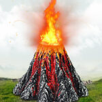 Fish Tank Creative Ornament Volcano Package