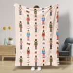 Nutcracker Pattern Blanket Boy Girl Christmas Gift Four Seasons Universal Suitable For Bed Sofa Decoration - Image 7