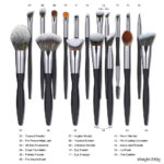Black Makeup Brush Eyeliner Brush Suit - Image 3
