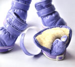 PU Mirror Leather Warm Pet Dog Shoes In Winter - Image 5