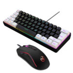 Keyboard And Mouse Suit Color Backlight White And Black Mixed Color - Image 3
