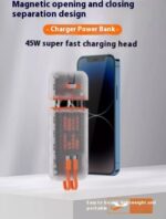 Charge Bank Transparent Magnetic Suction Separation Type 45W Quick Charge Comes With Wire Plug - Image 9