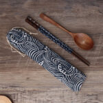 Wooden Chopsticks Spoon Set Travel Portable Tableware - Image 2