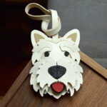 Genuine Leather Handmade Car Key Pendant Bag Hanging Ornament Cute Pet Gift - Image 9