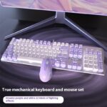 Purple Mechanical Keyboard Mouse Suit Wired Green Axis - Image 7