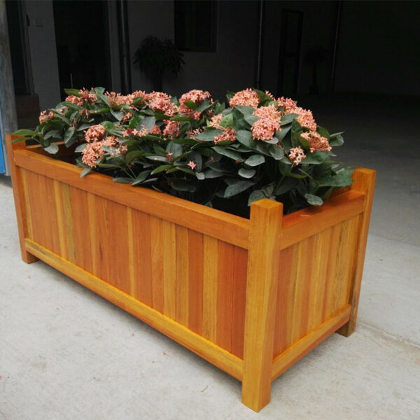 Solid Wood Flower Box Commercial Street Landscape Road Plant Flowerpot Container