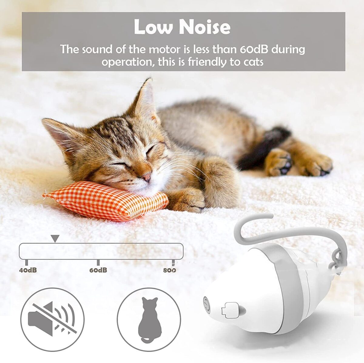 360 Rolling Mouse Cat Toy Automatic Feather Cat Tease - Image 2