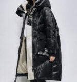 Polished Black Down Jacket Women's High-end Mid-length Coat - Image 2