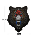 Viking Wolf Patch Cloth Sticker Wolf Head Armband Velcro Backpack Stickers Chapter - Image 2