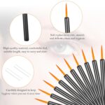 One Hundred Pack Disposable Eyeliner Brushes - Ultra-Fine Point Applicators, Black Cosmetic Eye Wands For Precise Makeup Application - Image 2