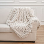 Sofa Blanket Soft Upholstery Blanket Stretch Rabbit Fur Tie-dye - Image 5