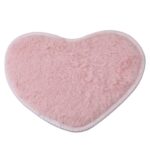 Heart-shaped Silk Wool Bedroom Love Floor Mat Bedside Lint-free Cute Heart Shape Carpet - Image 3
