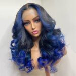 Gradient Orange Yellow Blue And Green Real Hair Headgear - Image 3