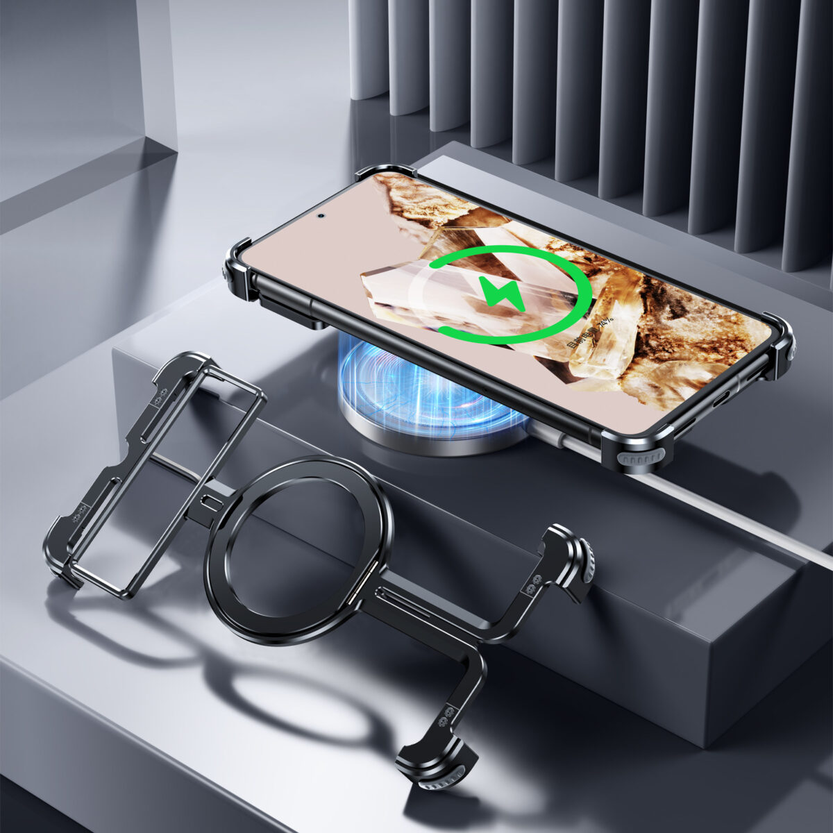 Phone Case Metal Magnetic Bracket Pixel9pro Fold Shell - Image 4