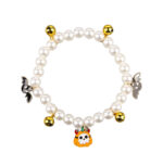 3pcs Pearl Necklace For Pets Halloween Decoration Cat Necklace Puppy Dog Bell Neck Ornament - Image 2