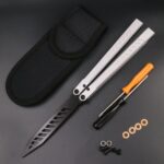 Wing Pictograph Butterfly Knife Aluminum Alloy Handle Safety Practice Not Cutting Edge - Image 2