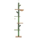 Cactus Cat Nest Cat Tree Integrated Cat Scratch Board Cat Toy Self-Hi Relieving Stuffy Solid Wood Cat Climbing Frame - Image 6