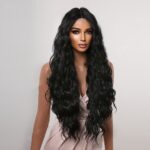 Domestic Silk High Temperature Silk Wig Woman With Long Curly Hair In The Middle - Image 4