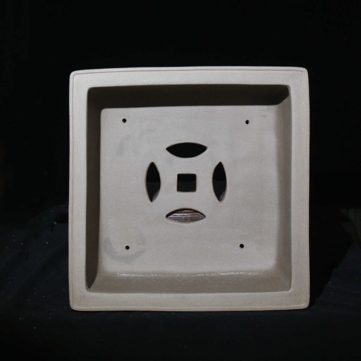 Purple Sand Flower Pot Square Square Qui Face Green Plaster - Image 3