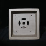 Purple Sand Flower Pot Square Square Qui Face Green Plaster - Image 3