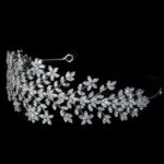 Bridal Baroque Hand Braided Copper Zircon Headband Tiara - Image 2