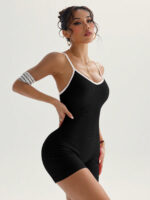 Sports Yoga Jumpsuit Sleeveless Quick-drying Thread Tight Fit Fitness One-piece Yoga Suit - Image 4