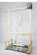 Solid Wood Toy Swing Climbing Ladder Shelf Peony Xuan Double-layer Stainless Steel Food Box - Image 5