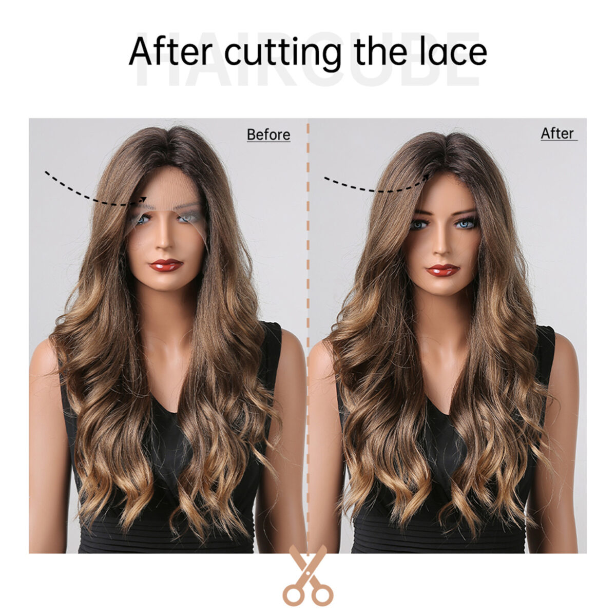 Brown Long Curly Hair European And American Wig - Image 4