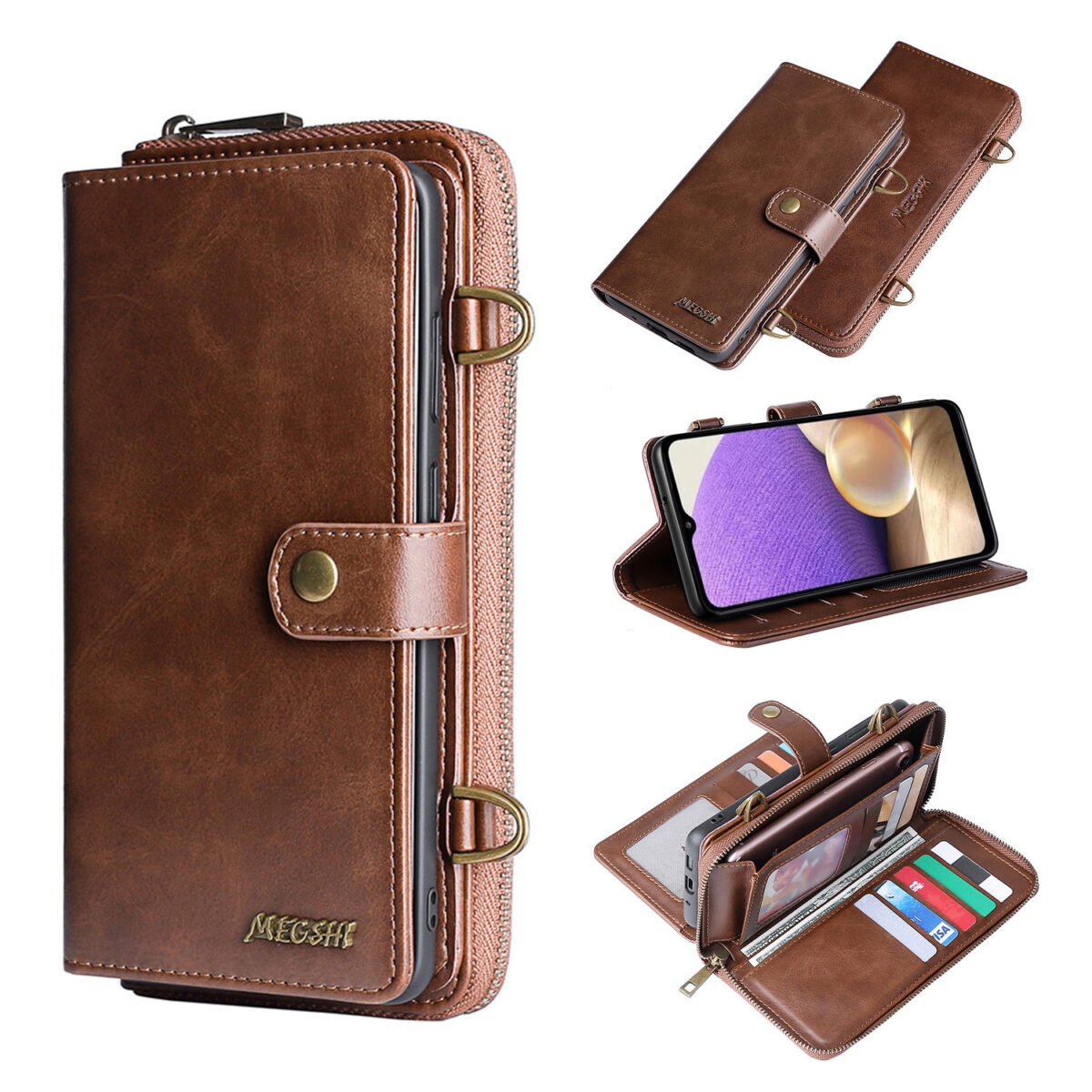Diagonal Mobile Phone Case Flip Holster Multi-function Protective Cover - Image 3