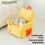 Striped Pet Bed Warm Cat Bed Four Seasons Universal Removable And Washable - Image 2