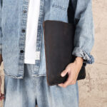 Computer Multi-functional Crazy Horse Leather Horizontal Liner Bag - Image 4