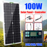 30W 18V Semi-flexible Solar Panel Outdoor Solar Charging Panel USB Phone Charger - Image 2