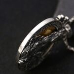 925 Sterling Silver Six-Character Mantra Turning Bronze Pendant - Image 5