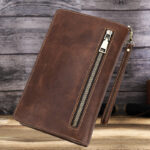 Retro Crazy Horse Cowhide Business Casual Clutch - Image 3