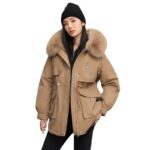 Cross-border Fleece-lined Thickened Parka Collar Slim Fit Slimming Cotton Coat - Image 5